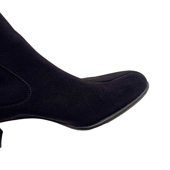 Stuart Weitzman Ankle Boots Neoprene Gore-Tex Sz 7 Black WATERPROOF Buckle Goth - Picture 5 of 16